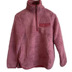 Sherpa Popover Te Verde Women‎ Fleece Top XS Rose Leisure Cozy Warm Outdoor NEW